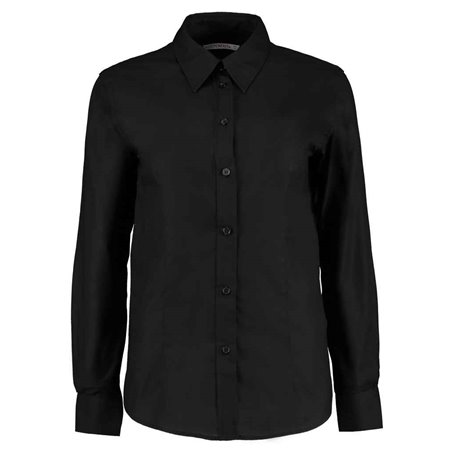 Kustom Kit Ladies Long Sleeve Tailored Workwear Oxford Shirt