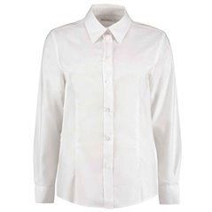 Kustom Kit Ladies Long Sleeve Tailored Workwear Oxford Shirt