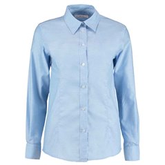 Kustom Kit Ladies Long Sleeve Tailored Workwear Oxford Shirt