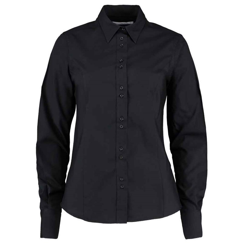 Kustom Kit Ladies Long Sleeve Tailored City Business Shirt