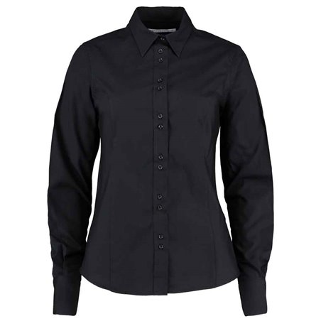 Kustom Kit Ladies Long Sleeve Tailored City Business Shirt