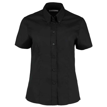 Kustom Kit Ladies Premium Short Sleeve Tailored Oxford Shirt
