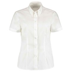 Kustom Kit Ladies Premium Short Sleeve Tailored Oxford Shirt