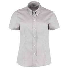Kustom Kit Ladies Premium Short Sleeve Tailored Oxford Shirt