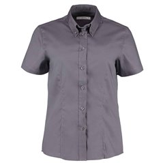 Kustom Kit Ladies Premium Short Sleeve Tailored Oxford Shirt