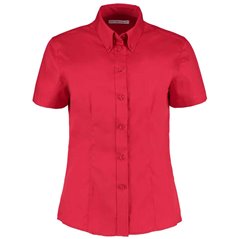 Kustom Kit Ladies Premium Short Sleeve Tailored Oxford Shirt