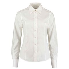 Kustom Kit Ladies Premium Long Sleeve Tailored Oxford Shirt