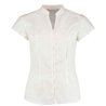 Kustom Kit Ladies Cap Sleeve V Neck Tailored Continental Blouse