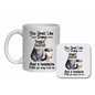 Funny Sarcastic Animal Ceramic Mug with Matching Coaster, T-shirt & Tote Bag Funny Sarcastic Animal Ceramic Mug with Matching Coaster, T-shirt & Tote Bag