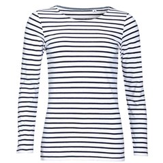 SOL'S Ladies Marine Long Sleeve Striped T-Shirt
